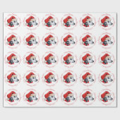 Papier Cadeau Dalmatien Joyeux Noël (Plat)