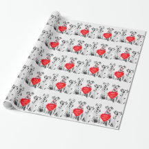 Dalmatiens Heureuse Sainte-Valentin de coeur de ch