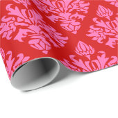 Papier Cadeau Damas #3 do-it-yourself couleurs rouge rose chaud (Coin rond)