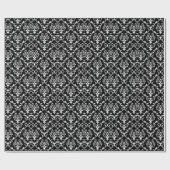 Papier Cadeau Damas baroques blanches Arrière - plan noir person (Plat)