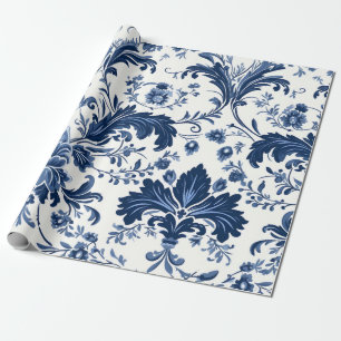 Papier Cadeau Damas bleu