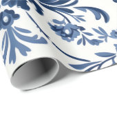 Papier Cadeau Damas bleu (Coin rond)