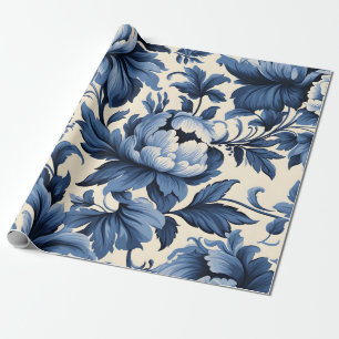 Papier Cadeau Damas bleu