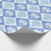 Papier Cadeau Damas bleu plaid (Coin)