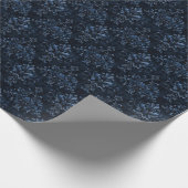 Papier Cadeau Damas bleu sur bleu foncé (Coin)