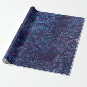 Papier Cadeau Damas Blue Navy Black Royal violet violet (Déroulé)