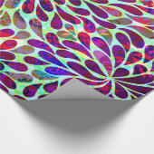 Papier Cadeau Damas florales colorées (Coin)