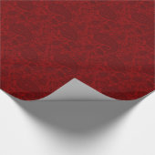 Papier Cadeau damas indien rouge (Coin)
