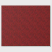 Papier Cadeau damas indien rouge (Plat)