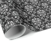 Papier Cadeau Damas noir et blanc (Coin rond)