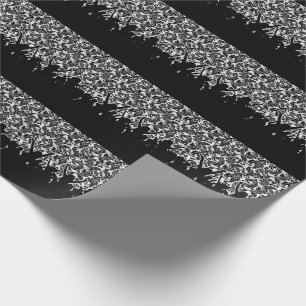Papier Cadeau Damas noir et blanc avec foule d'encouragements