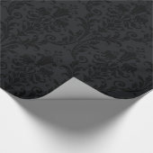 Papier Cadeau Damas noir floral (Coin)