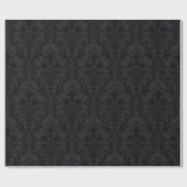 Papier Cadeau Damas noir floral (Plat)