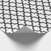 Papier Cadeau Damas noir sur blanc (Coin)
