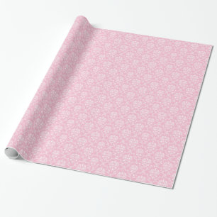 Papier Cadeau Damas rose et blanc