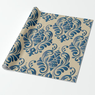 Papier Cadeau Damas sans couture motif de l'ornement floral sur