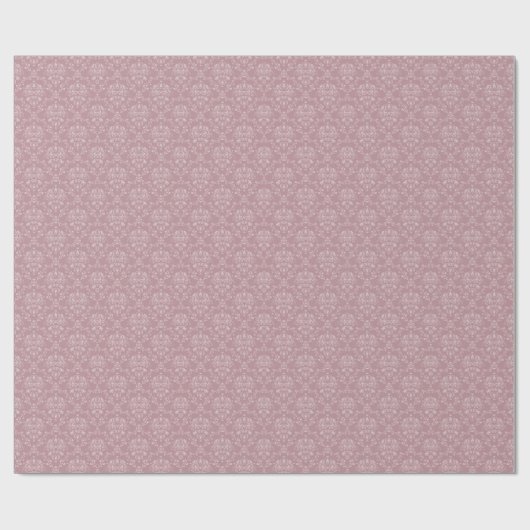 Papier Cadeau Damas violet et blanc (Plat)