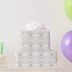 Papier Cadeau Damask 30e Mariage Anniversaire papier d'enveloppe