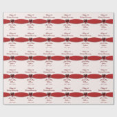 Papier Cadeau Damask 40e anniversaire Mariage Design (Plat)