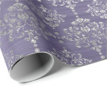 Papier Cadeau Damask Argent Purple Plum Ornement Royal<br><div class="desc">Glam and Chic Wrapping Paper pour de nombreuses occasions comme anniversaire,  anniversaire,  mariage,  fête de mariage,  nouvel emploi,  nouvelle maison,  fête d'entreprise,  retraite,  nouveau bébé... </div>