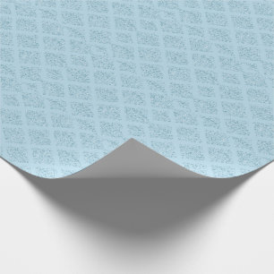 Papier Cadeau Damask Blue Diamond Design Elégant Baby shower gar