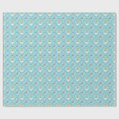Papier Cadeau Damask de ski d'hiver (Plat)