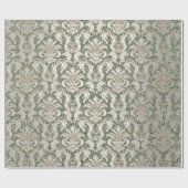 Papier Cadeau Damask Parties scintillant Mint Silver Grey Royal  (Plat)