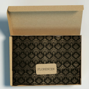 Papier Cadeau Damask Royal Chic Golden Velvet Black Gold