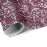 Papier Cadeau Damask Silver Grey Royal Burgundy Beet Sparkly<br><div class="desc">Glam and Chic Wrapping Paper pour de nombreuses occasions comme anniversaire,  anniversaire,  mariage,  fête de mariage,  nouvel emploi,  nouvelle maison,  fête d'entreprise,  retraite,  nouveau bébé... </div>