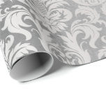 Papier Cadeau Damask Silver Grey Royal Metallic Mariage élégant<br><div class="desc">Brillant et chic Conceptuel Floral Royal Wrapping Papier Peut être un décor magnifique pour de nombreux événements comme mariage,  anniversaire,  anniversaire,  diplômes,  nouvelle maison,  entreprise,  douches nuptiales,  etc</div>