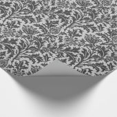 Papier Cadeau Damassé de chardon de William Morris, gris (Coin)