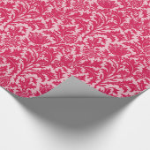 Papier Cadeau Damassé de chardon de William Morris, rose de (Coin)