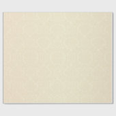 Papier Cadeau Damassé florale crème de ton (Plat)