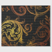 Papier Cadeau Damassé Grunge Vintage (Plat)