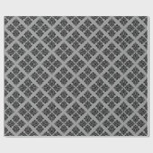 Papier Cadeau Damassé noir marocain (Plat)