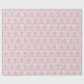 Papier Cadeau Damassé rose et bleue chic minable (Plat)