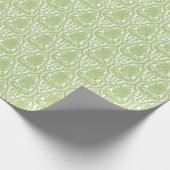 Papier Cadeau Damassé verte chic minable (Coin)