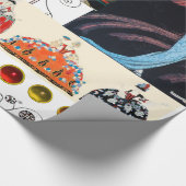 PAPIER CADEAU DAME AU PHÉNIX, MODE DE COSTUME DE BEAUTÉ ART DÉCO (Coin)