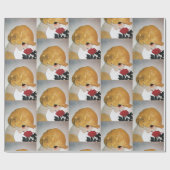 Papier Cadeau DAME AVEC ROSE ROUGE / Beauté Mode (Plat)