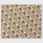 Papier Cadeau DAME AVEC ROSE ROUGE / Beauté Mode (Plat)