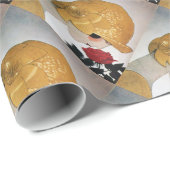 Papier Cadeau DAME AVEC ROSE ROUGE / Beauté Mode (Coin rond)