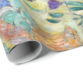 Papier Cadeau Dame avec un ventilateur, Gustav Klimt (Coin rond)