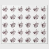 Papier Cadeau dame boit du thé (Plat)