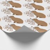 Papier Cadeau dame folle de capybara (Coin)