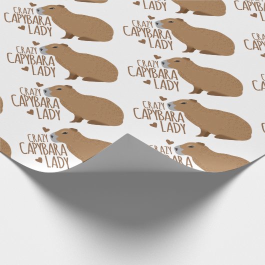 Papier Cadeau dame folle de capybara (Coin)