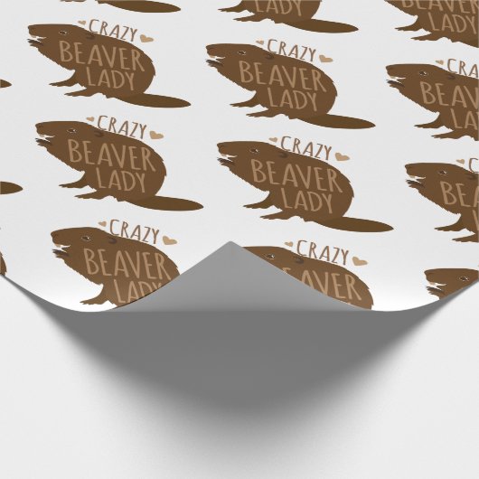 Papier Cadeau dame folle de castor (Coin)