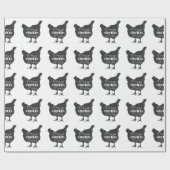 Papier Cadeau Dame Poulet Folle (Plat)