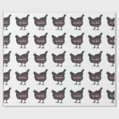 Papier Cadeau Dame Poulet Folle (Plat)