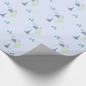 Papier Cadeau Dames Bleues Clair (Coin)