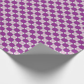 Papier Cadeau Dames Carré Violet Diamant Dames (Coin)